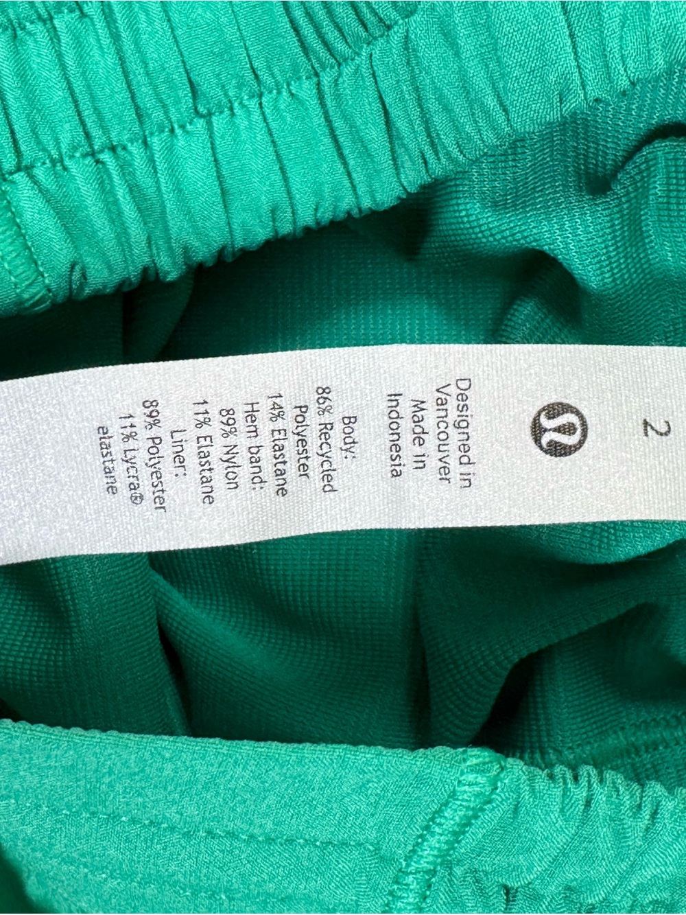 Lululemon Hotty Hot Shorts Womens 2 Green 4” Lined Running Athletic - Picture 6 of 7